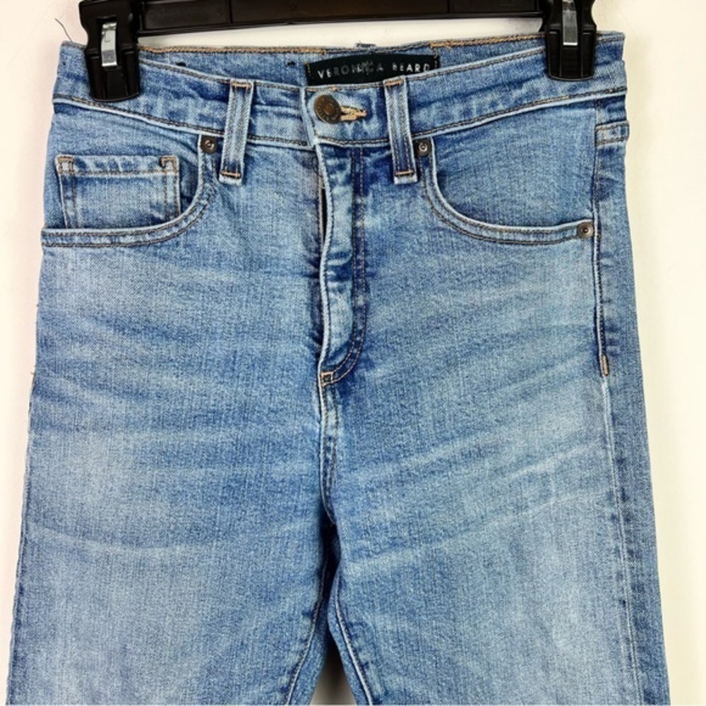 Veronica Beard Jeans womens size 26 blue Ines high waisted straight leg - Picture 2 of 9